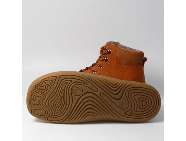 Botín barefoot con cordones Camel bLifestyle