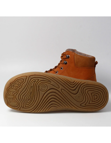 Botín barefoot con cordones Camel bLifestyle