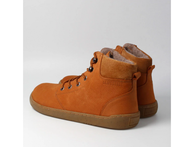 Botín barefoot con cordones Camel bLifestyle