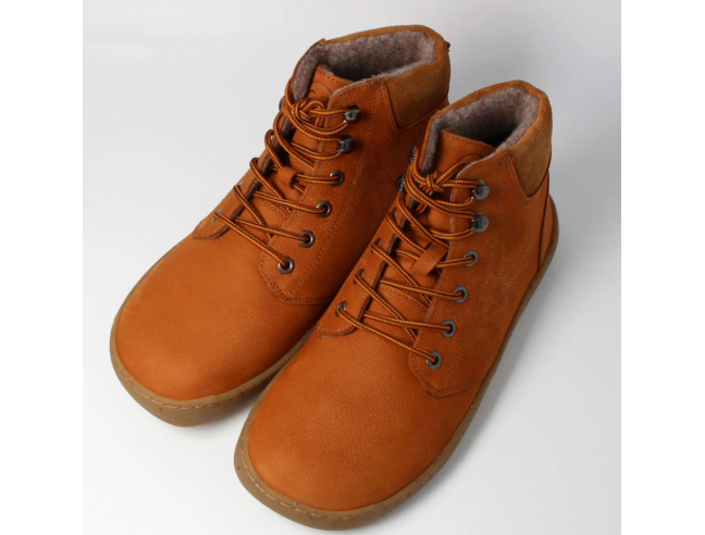 Botín barefoot con cordones Camel bLifestyle
