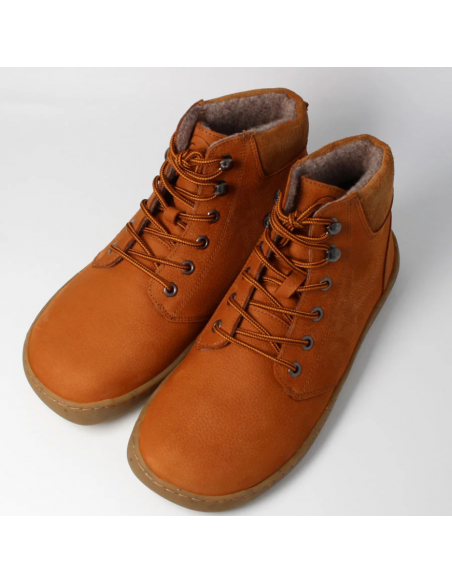Botín barefoot con cordones Camel bLifestyle