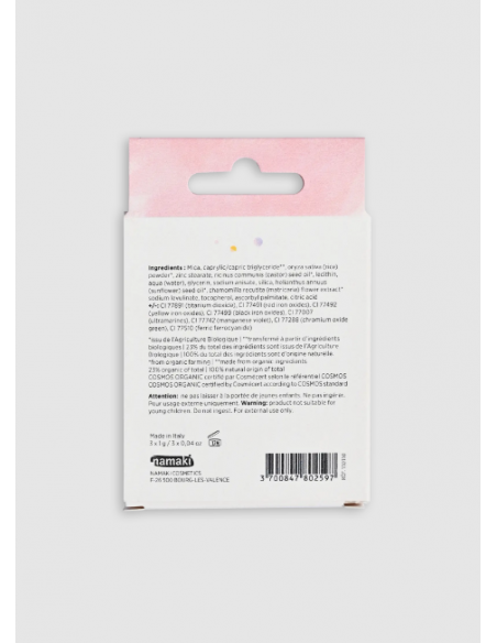 Paleta Sombras ecológicas 3 colores verano Namaki