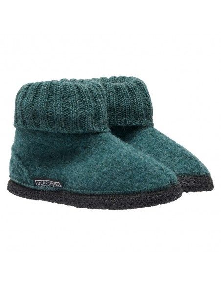 Zapatilla pura lana Cozy SeaGreen