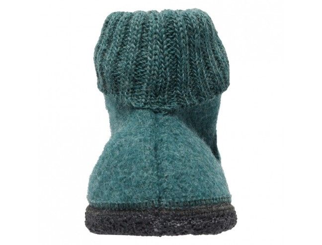 Zapatilla pura lana Cozy SeaGreen