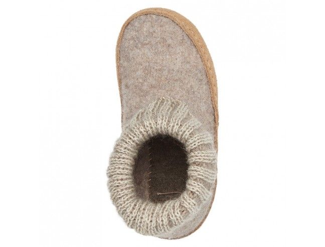 Zapatilla pura lana Cozy LUX Beige