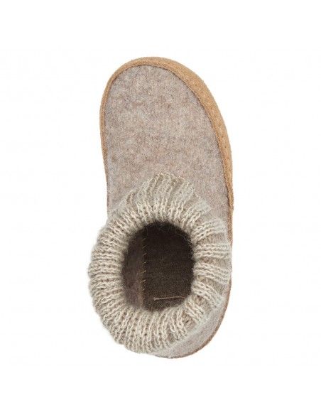 Zapatilla pura lana Cozy LUX Beige