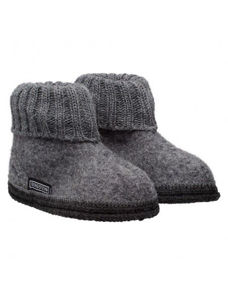 Zapatilla pura lana Cozy Gris