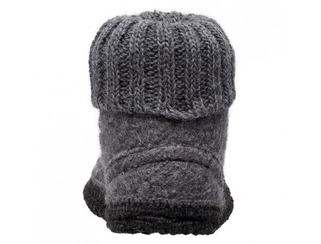 Zapatilla pura lana Cozy Gris