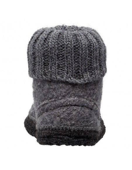 Zapatilla pura lana Cozy Gris