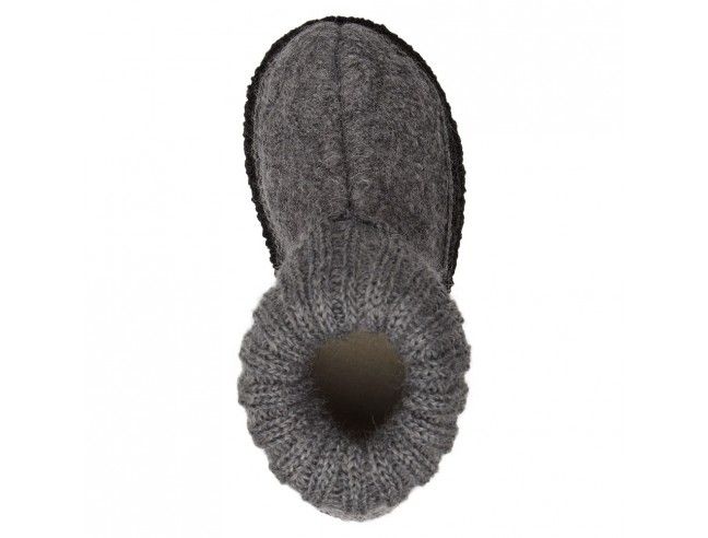 Zapatilla pura lana Cozy Gris