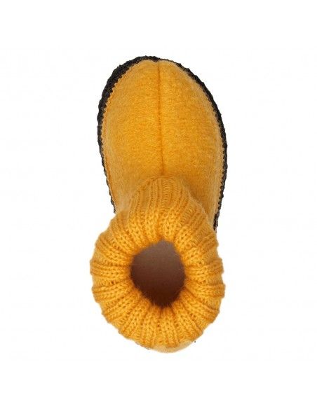 Zapatilla pura lana Cozy Ocre