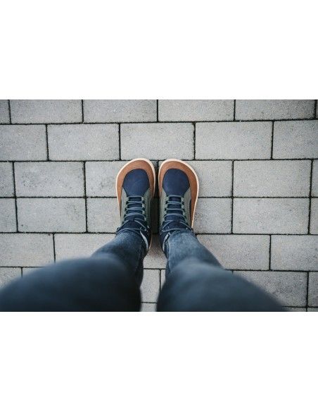 Botin barefoot York  adulto Be Lenka Azul/Verde/Beige