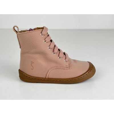 Botín Barefoot cordones Flexi Nens Pink Nude