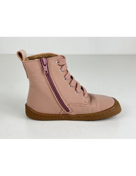 Botín Barefoot cordones Flexi Nens Pink Nude