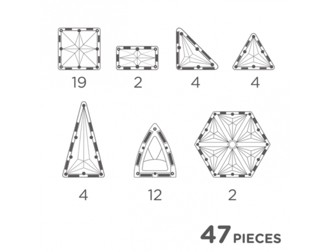 Bloques magnéticos CÚPULA CURVA 47 piezas...