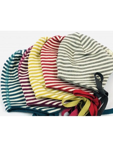 Gorro bebé lana/seda mostaza PICKAPOOH