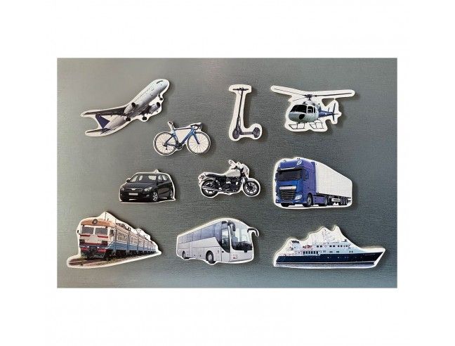 Piezas magnéticas Medios de transporte NOWORDBOOKS