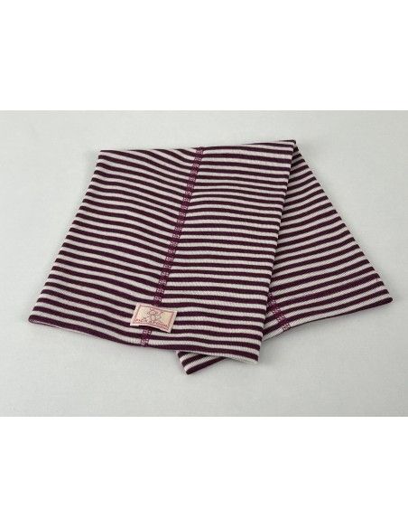 Cuello lana/seda rayas morado PICKAPOOH