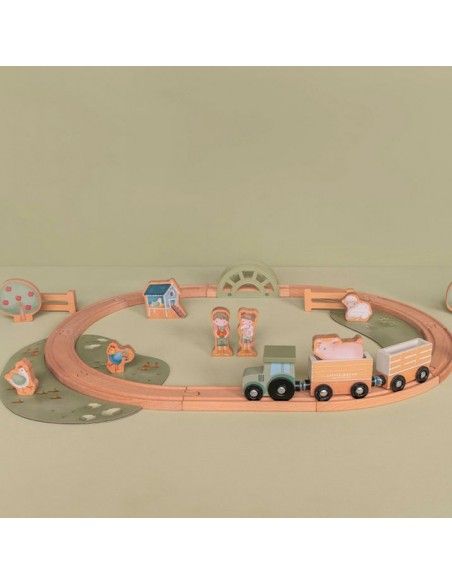 Circuito Tren de madera Pequeña Granja LITTLE DUTCH