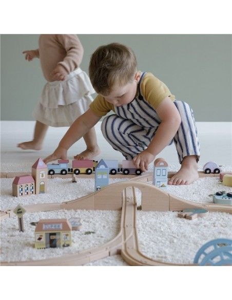 Circuito Tren de madera Gran ciudad LITTLE DUTCH