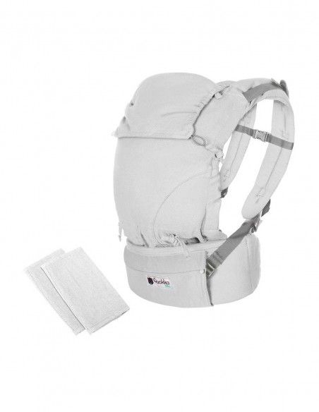 Mochila Portabebés Evolutiva E- Carrier Quokkababy Silver Diamond