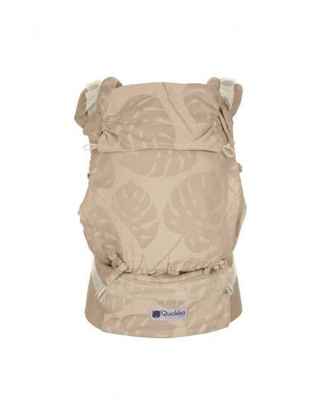 Mochila Portabebés Evolutiva E- Carrier Quokkababy Taupe Leaves