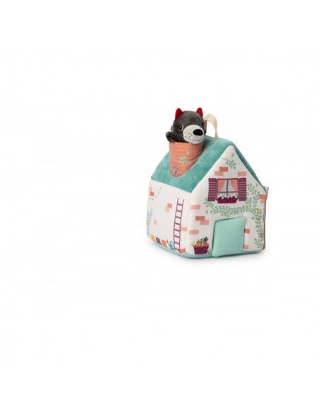 Juego de tela "Las casas del lobo y los 3 cerditos" Lilliputiens