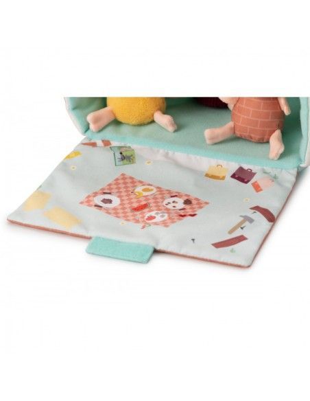 Juego de tela "Las casas del lobo y los 3 cerditos" Lilliputiens