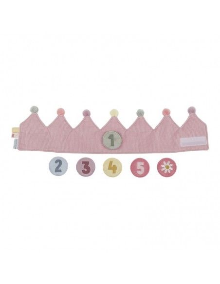 CORONA DE CUMPLEAÑOS CON NÚMEROS Little Dutch (Rosa)