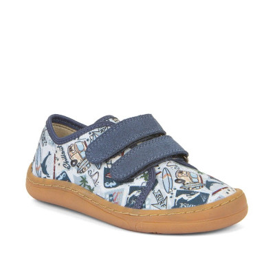 Loneta Barefoot Froddo CANVAS SHOES Surf Light Blue