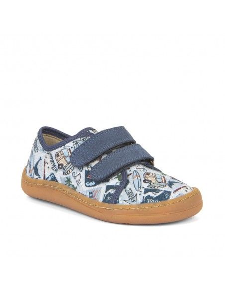 Loneta Barefoot Froddo CANVAS SHOES Surf Light Blue