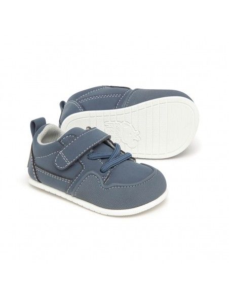 Zapato Feroz Cheste Azul Denim  Microfibra Nobuck