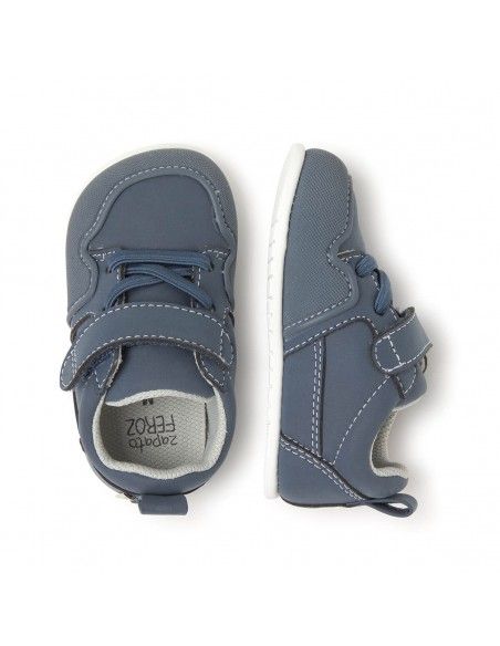 Zapato Feroz Cheste Azul Denim  Microfibra Nobuck