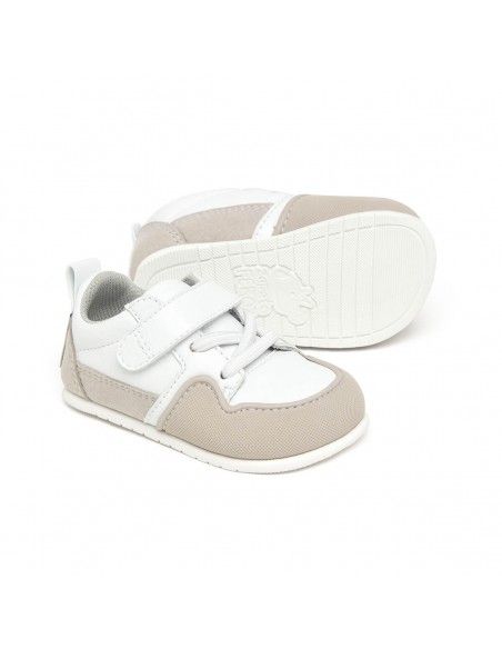 Zapato Feroz Cheste Blanco/Gris Microfibra