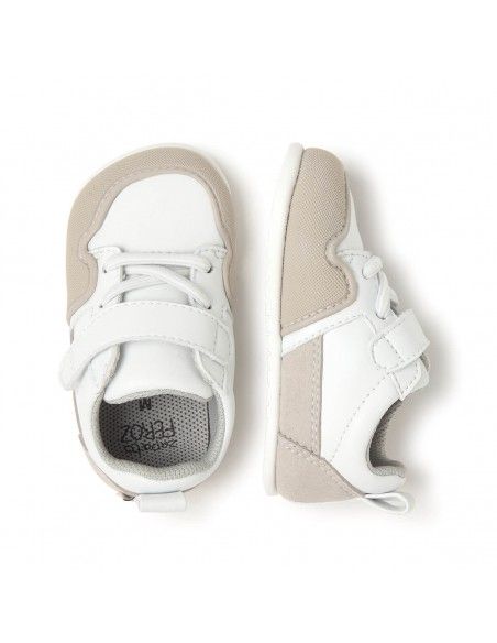 Zapato Feroz Cheste Blanco/Gris Microfibra