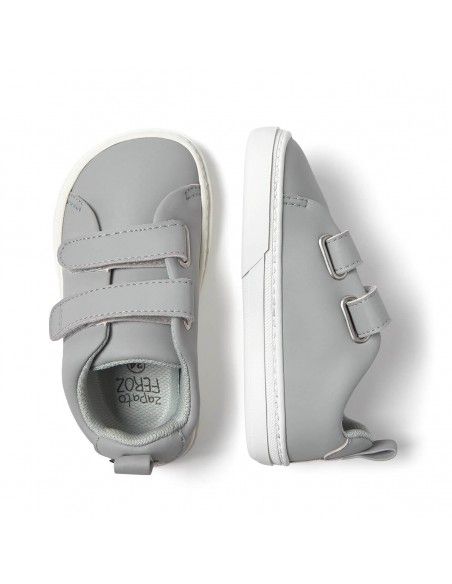 Zapato Feroz Valencia Rocker Gris Claro Microfibra Nobuck