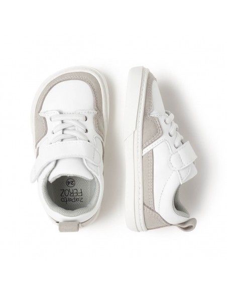 Zapato Feroz Cheste Rocker Blanco/Gris Microfibra Nobuck