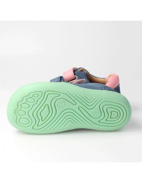 Zapato barefoot con doble velcro bLIFESTYLE Azul/Rosa