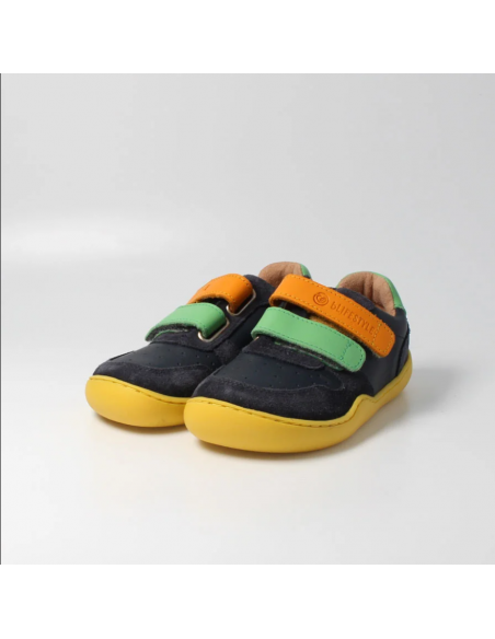 Zapato barefoot con doble velcro bLIFESTYLE Marino/amarillo