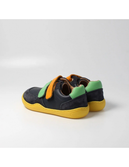 Zapato barefoot con doble velcro bLIFESTYLE Marino/amarillo