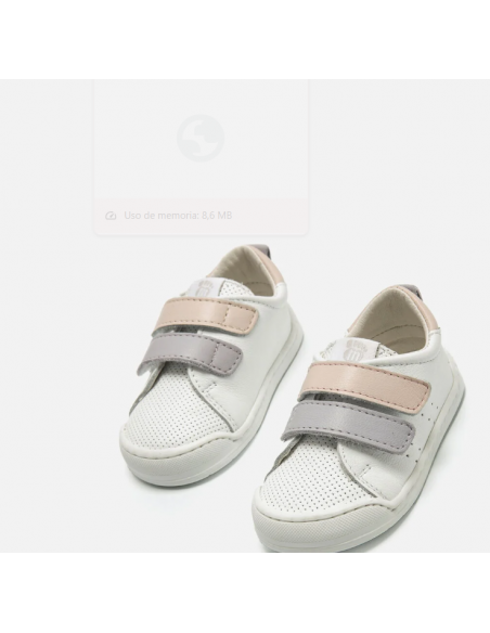 Deportiva Barefoot Mustang Free Blanco NUDE / MALVA