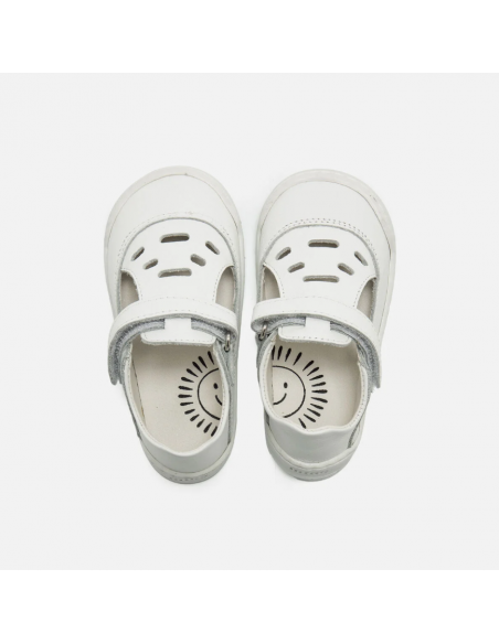 Zapato Barefoot Mustang Free Troquelado Blanco