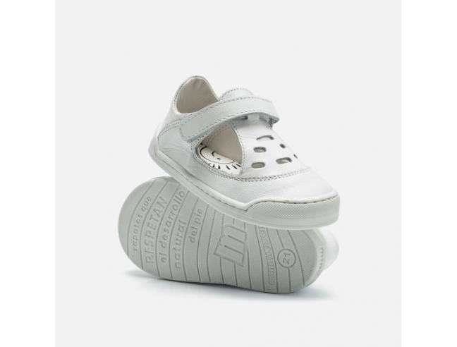 Zapato Barefoot Mustang Free Troquelado Blanco