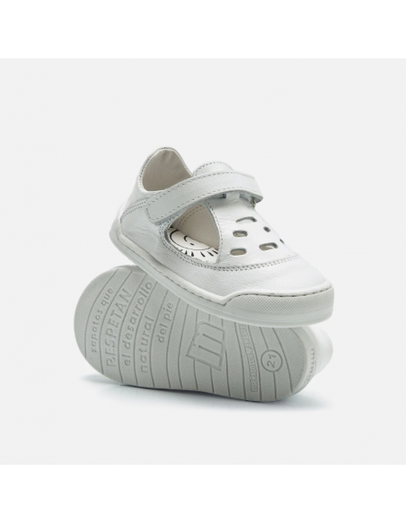 Zapato Barefoot Mustang Free Troquelado Blanco
