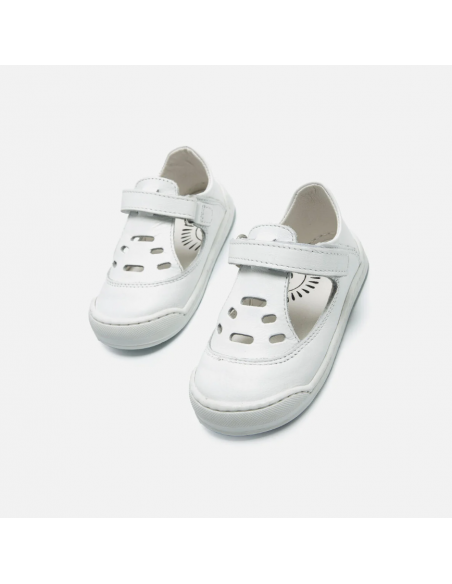 Zapato Barefoot Mustang Free Troquelado Blanco