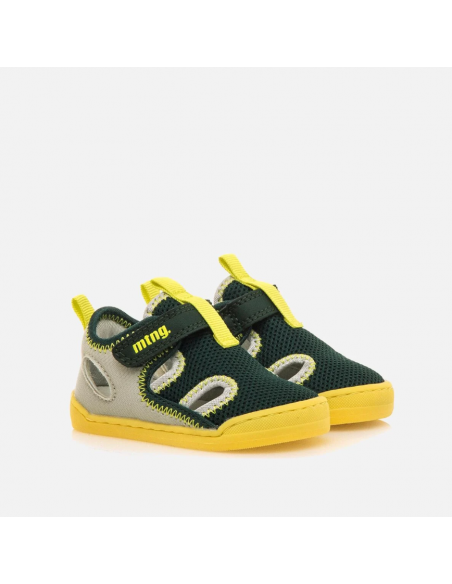 Sandalia barefoot cerrada MESH VERDE Mustang Free