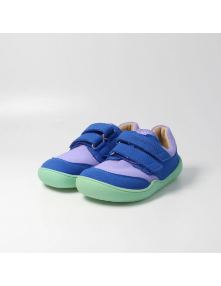 Zapato barefoot vegano con doble velcro bLIFESTYLE Azul/verde