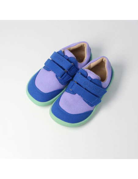 Zapato barefoot vegano con doble velcro bLIFESTYLE Azul/verde