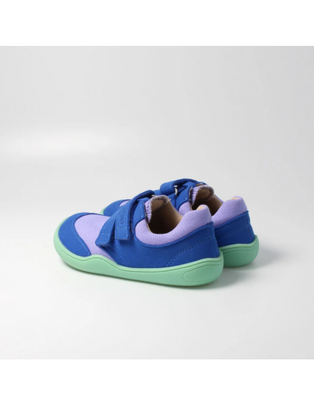 Zapato barefoot vegano con doble velcro bLIFESTYLE Azul/verde