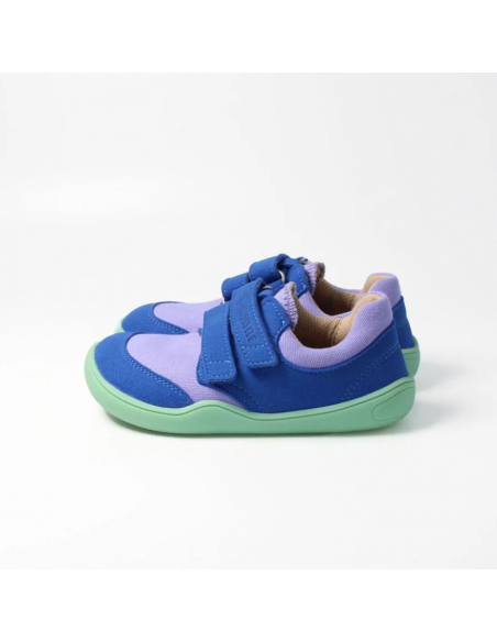 Zapato barefoot vegano con doble velcro bLIFESTYLE Azul/verde